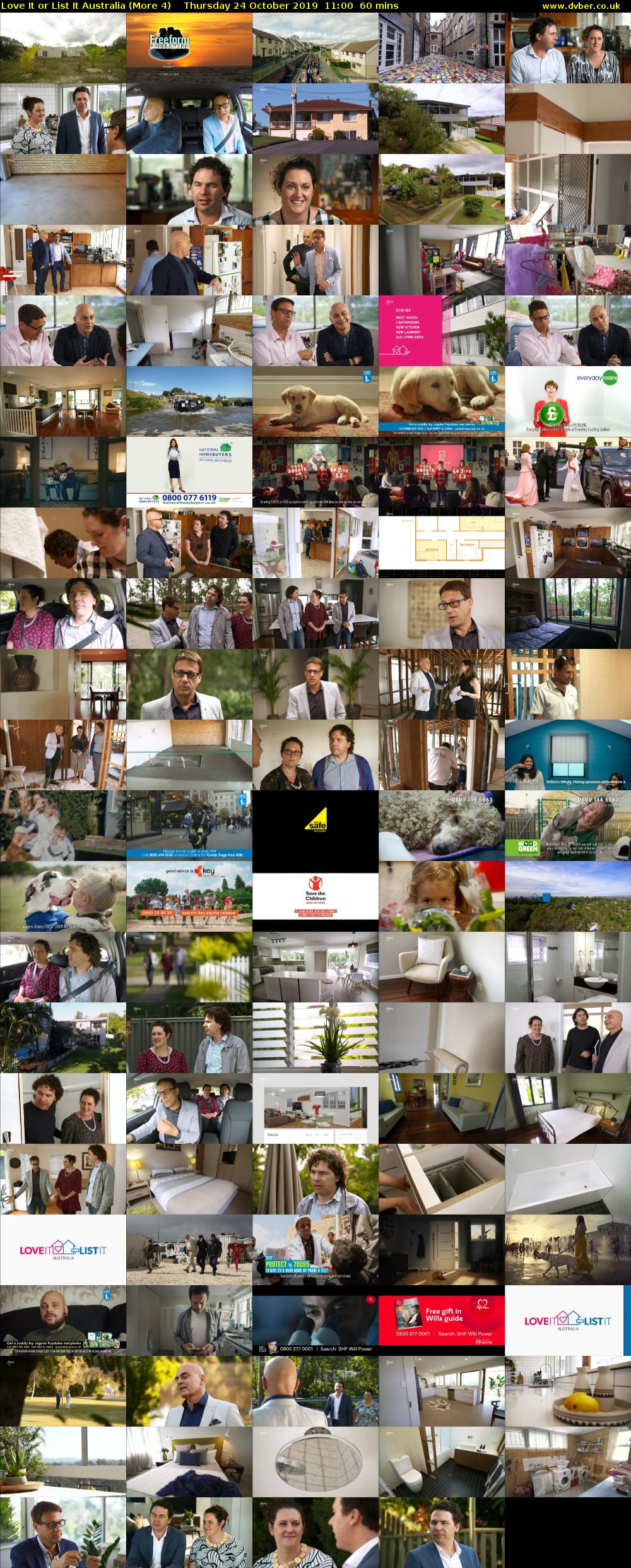 Love It or List It Australia (More 4) Thursday 24 October 2019 11:00 - 12:00