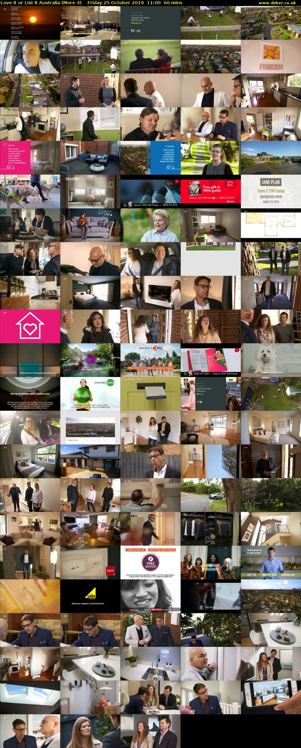 Love It or List It Australia (More 4) Friday 25 October 2019 11:00 - 12:00