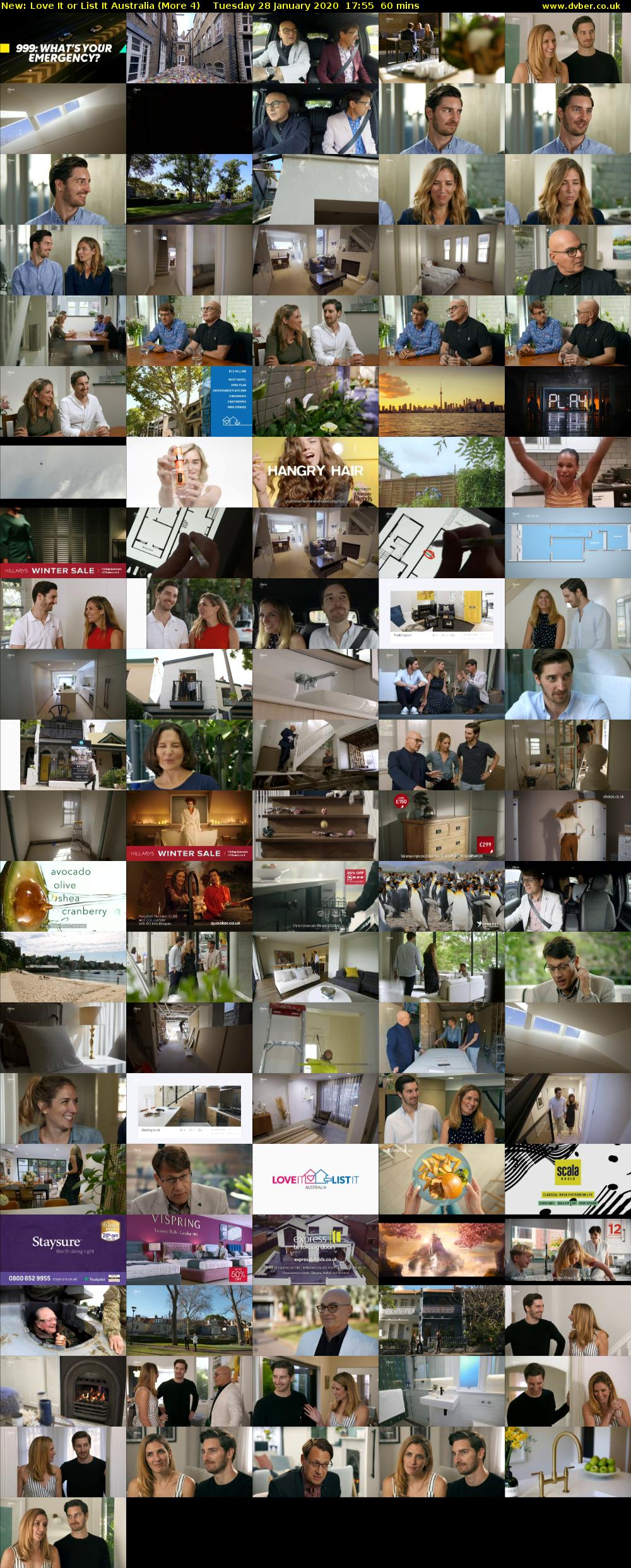 Love It or List It Australia (More 4) Tuesday 28 January 2020 17:55 - 18:55