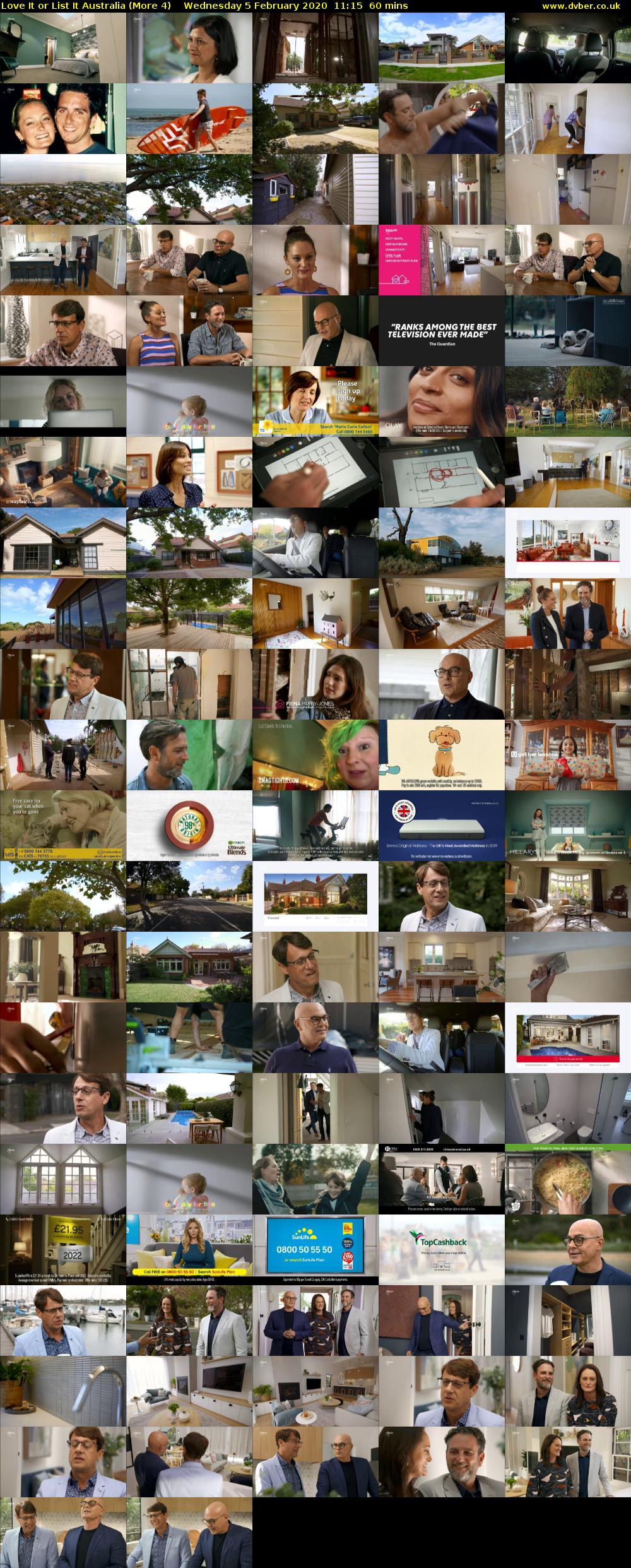 Love It or List It Australia (More 4) Wednesday 5 February 2020 11:15 - 12:15