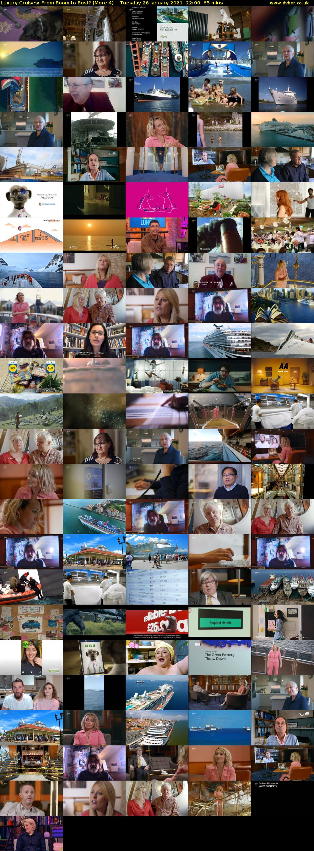 Luxury Cruises: From Boom to Bust? (More 4) Tuesday 26 January 2021 22:00 - 23:05
