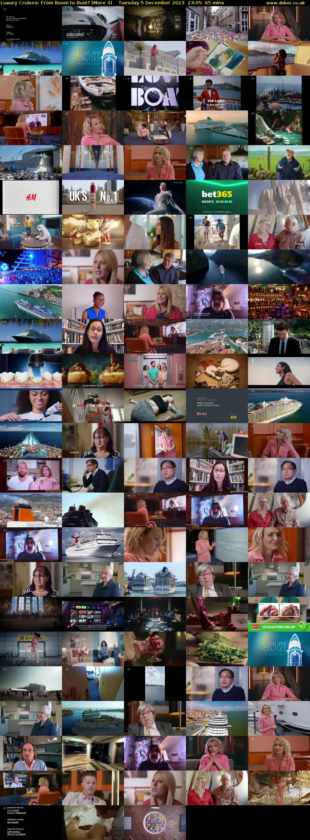 Luxury Cruises: From Boom to Bust? (More 4) Tuesday 5 December 2023 23:05 - 00:10