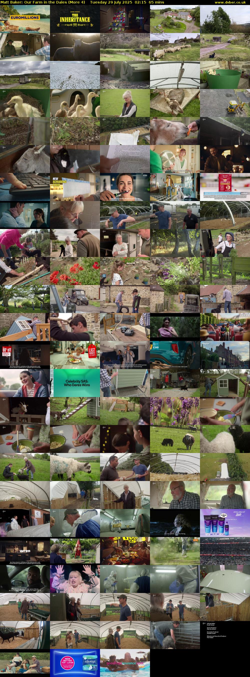 Matt Baker: Our Farm in the Dales (More 4) Tuesday 29 July 2025 02:15 - 03:20