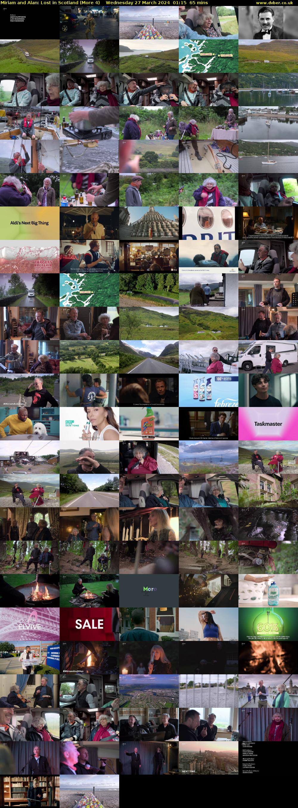 Miriam and Alan: Lost in Scotland (More 4) Wednesday 27 March 2024 01:15 - 02:20
