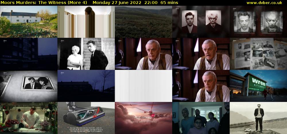 Moors Murders: The Witness (More 4) Monday 27 June 2022 22:00 - 23:05
