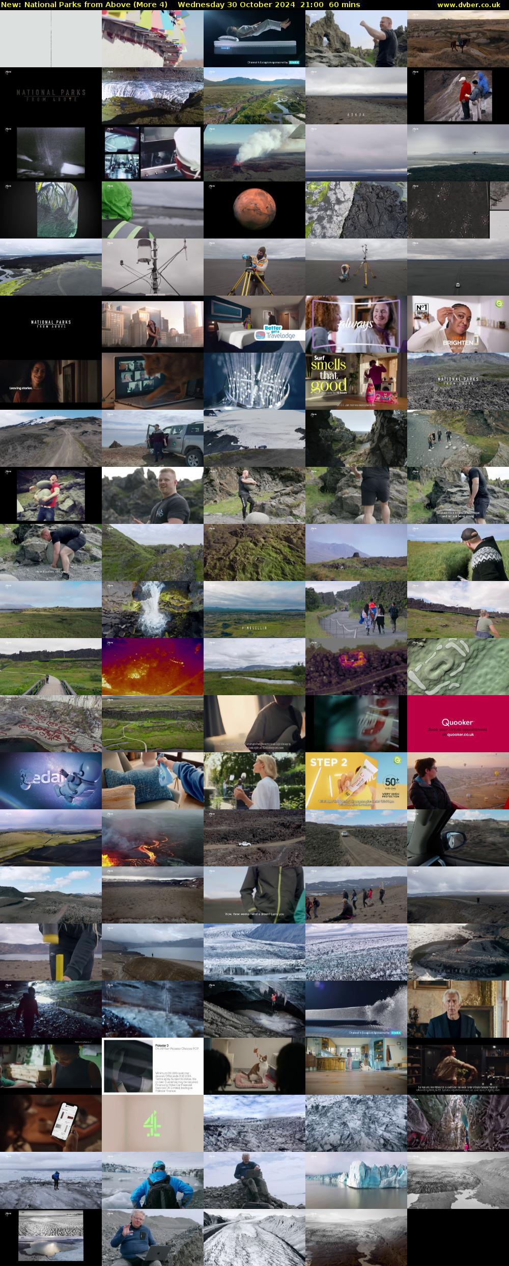 National Parks from Above (More 4) Wednesday 30 October 2024 21:00 - 22:00