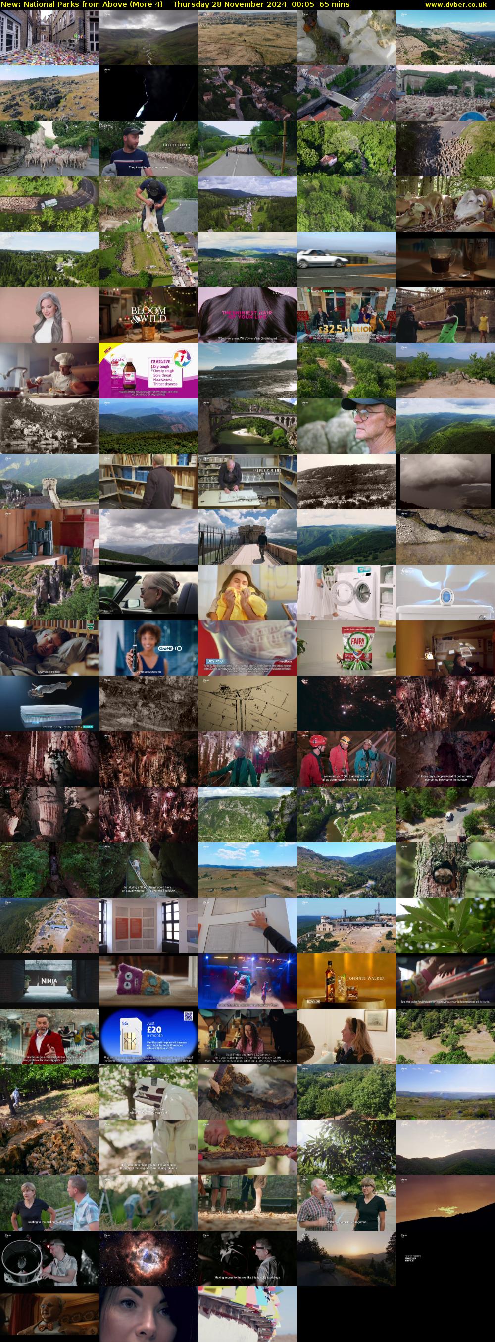 National Parks from Above (More 4) Thursday 28 November 2024 00:05 - 01:10