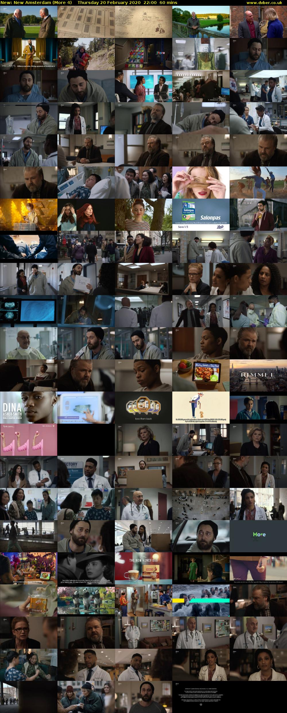 New Amsterdam (More 4) Thursday 20 February 2020 22:00 - 23:00
