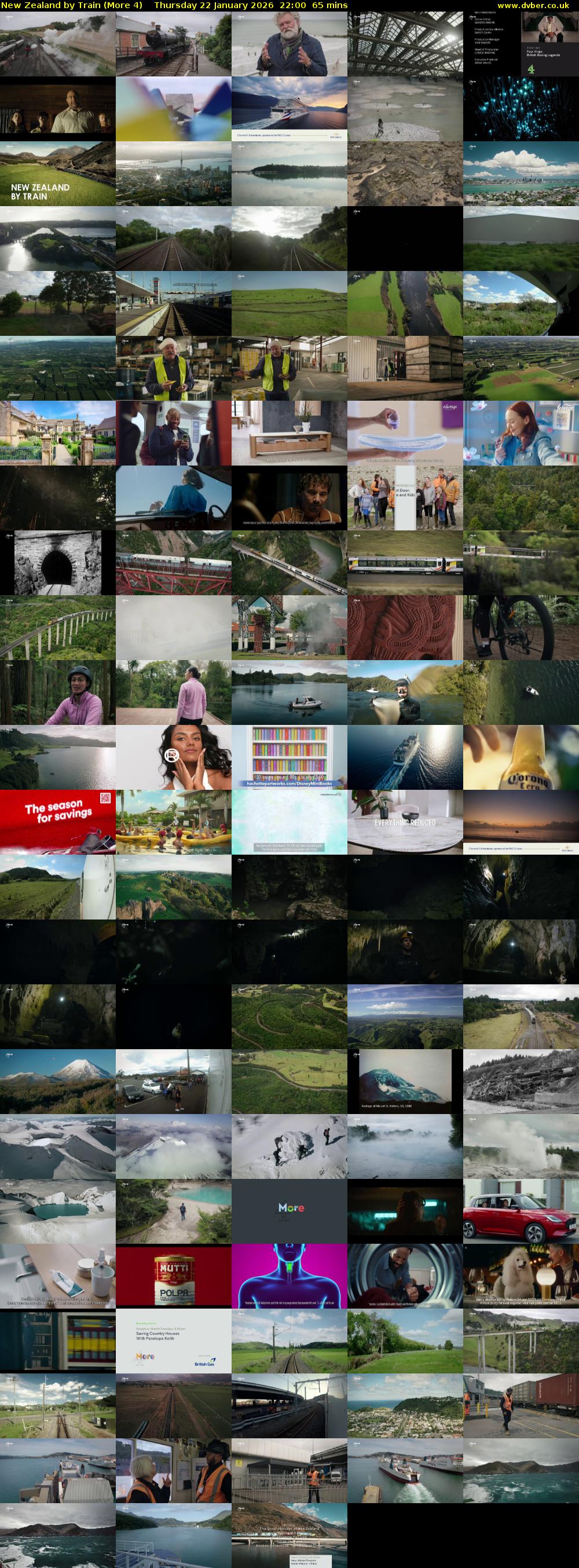 New Zealand by Train (More 4) Thursday 22 January 2026 22:00 - 23:05