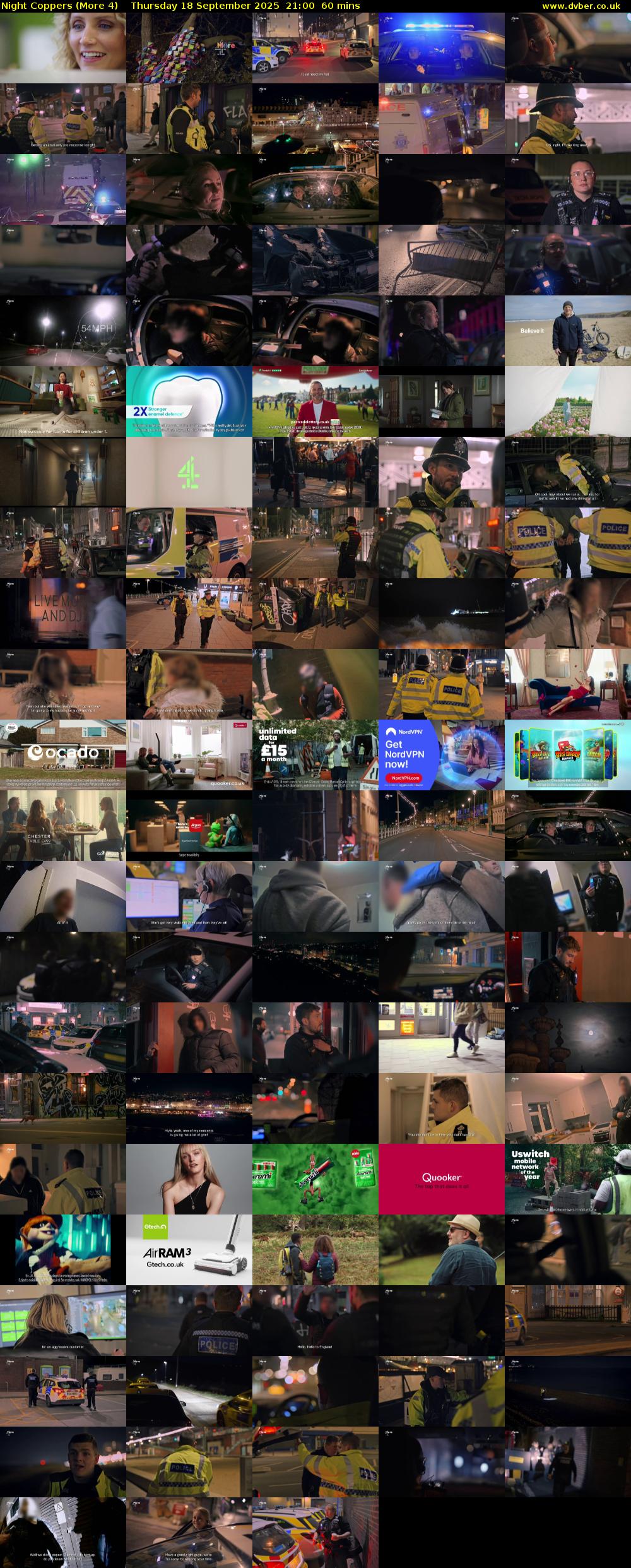 Night Coppers (More 4) Thursday 18 September 2025 21:00 - 22:00