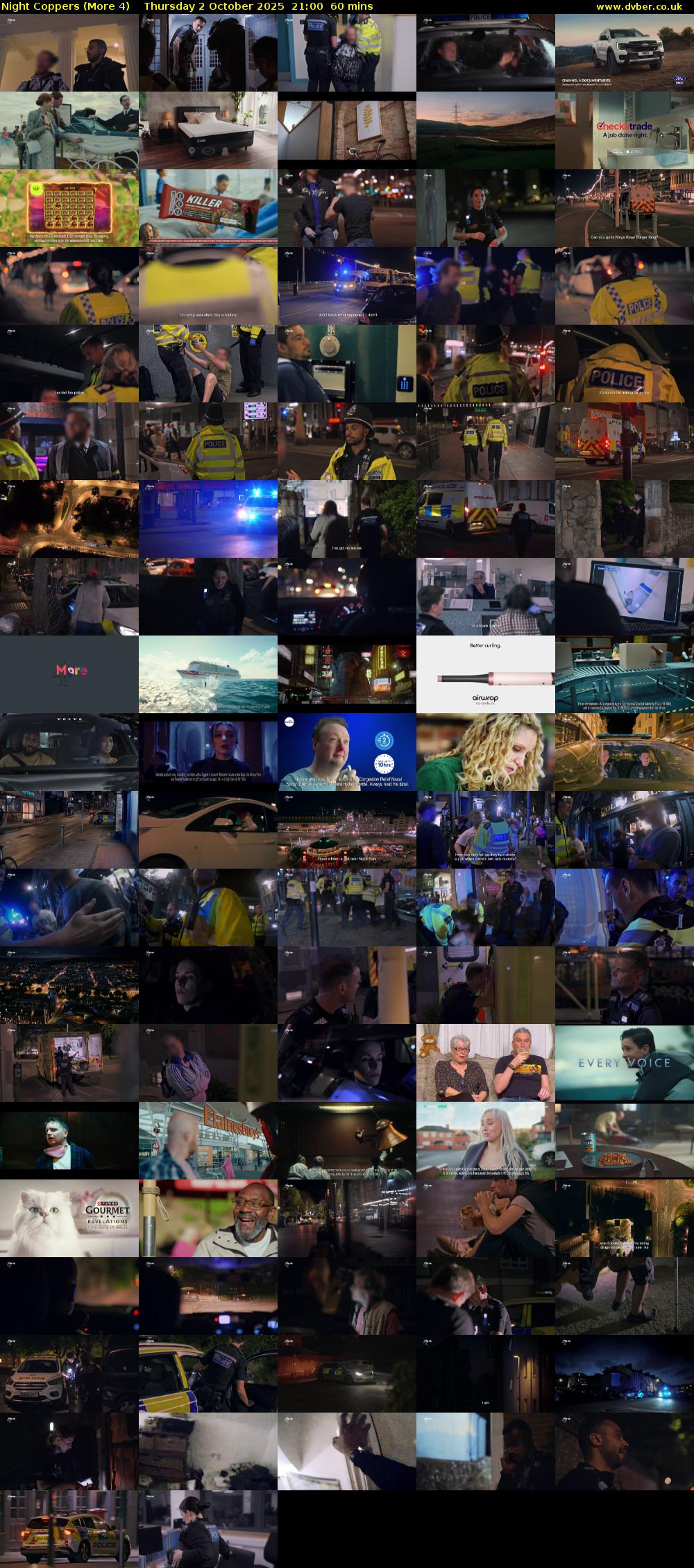 Night Coppers (More 4) Thursday 2 October 2025 21:00 - 22:00