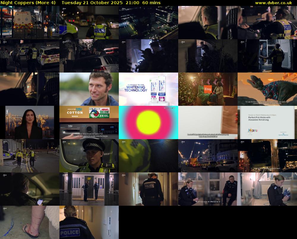 Night Coppers (More 4) Tuesday 21 October 2025 21:00 - 22:00