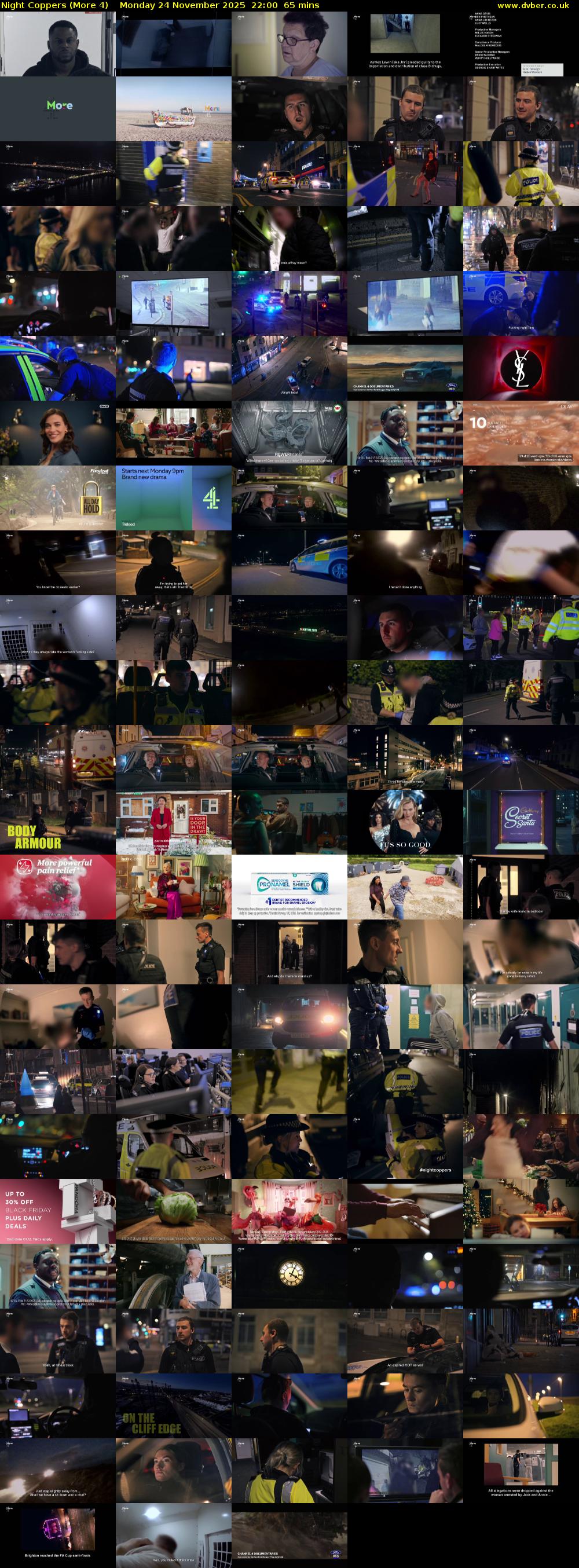 Night Coppers (More 4) Monday 24 November 2025 22:00 - 23:05