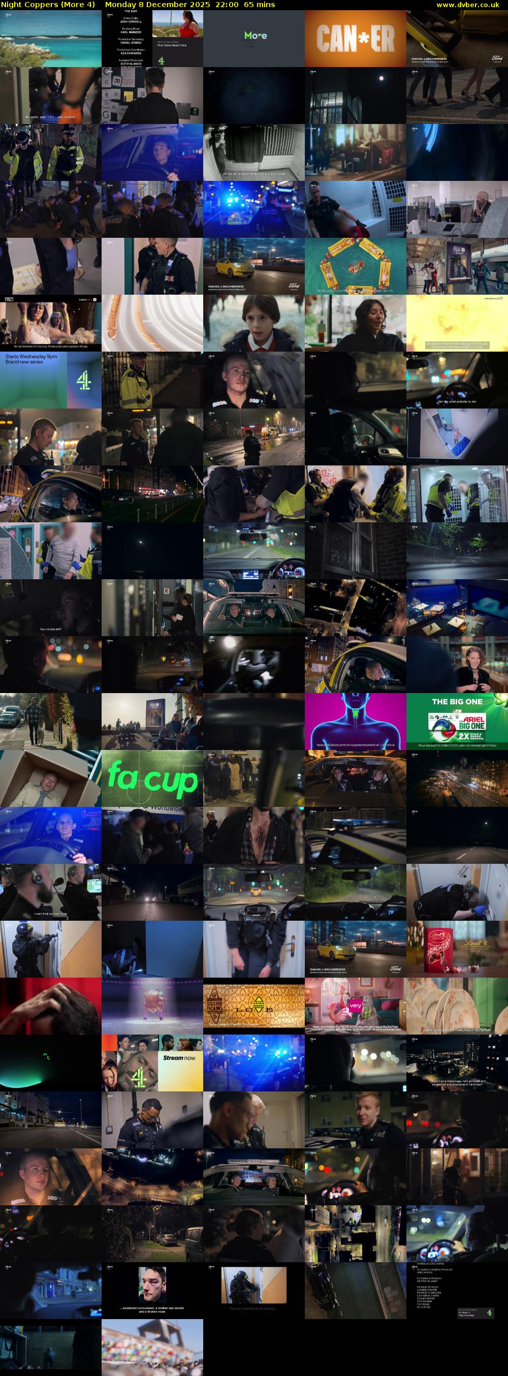 Night Coppers (More 4) Monday 8 December 2025 22:00 - 23:05