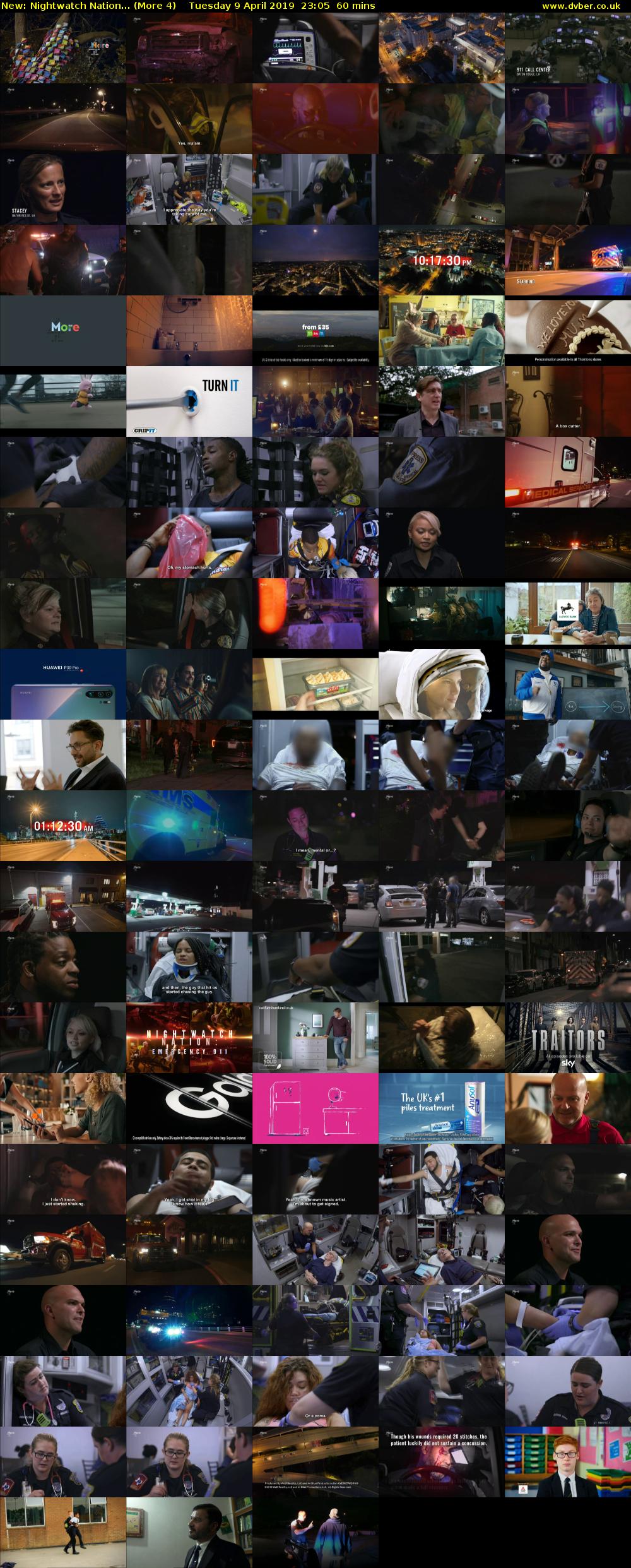 Nightwatch Nation... (More 4) Tuesday 9 April 2019 23:05 - 00:05