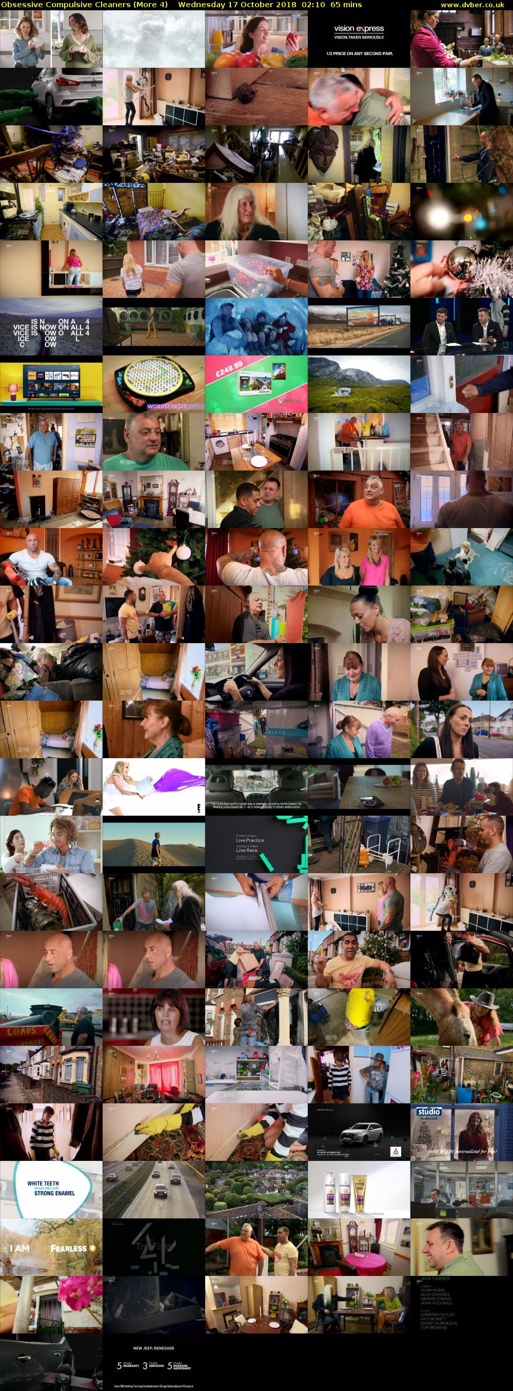Obsessive Compulsive Cleaners (More 4) Wednesday 17 October 2018 02:10 - 03:15
