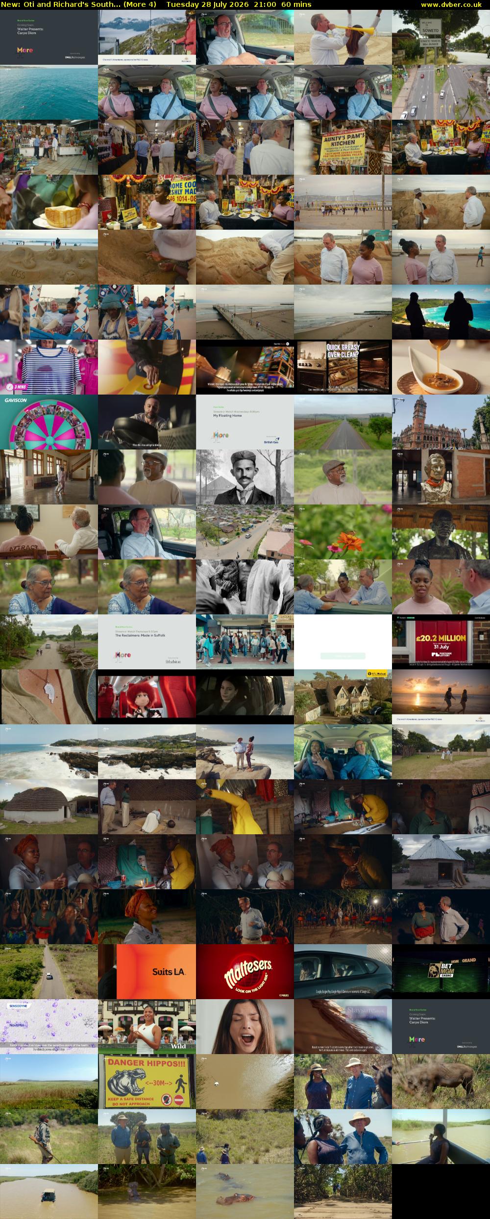 Oti and Richard's South... (More 4) Tuesday 28 July 2026 21:00 - 22:00