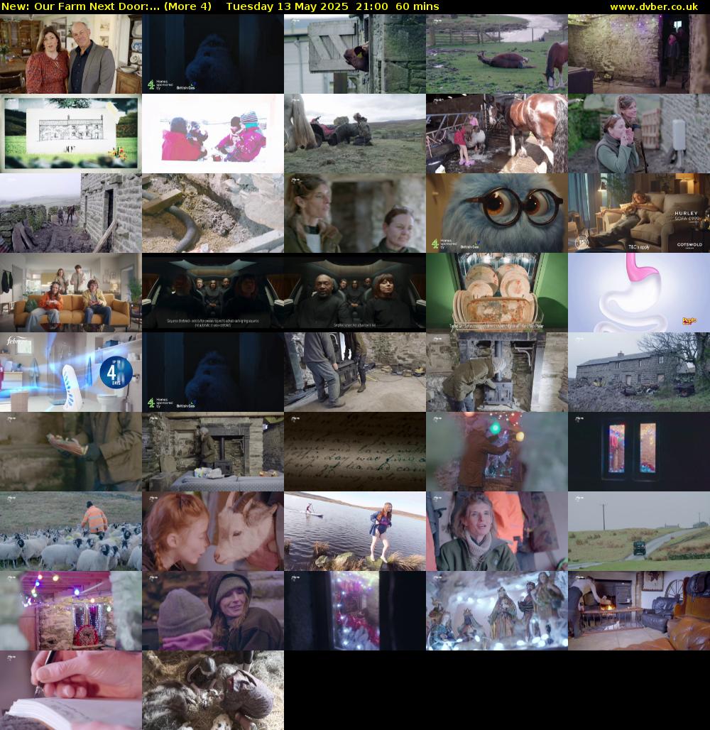 Our Farm Next Door:... (More 4) Tuesday 13 May 2025 21:00 - 22:00