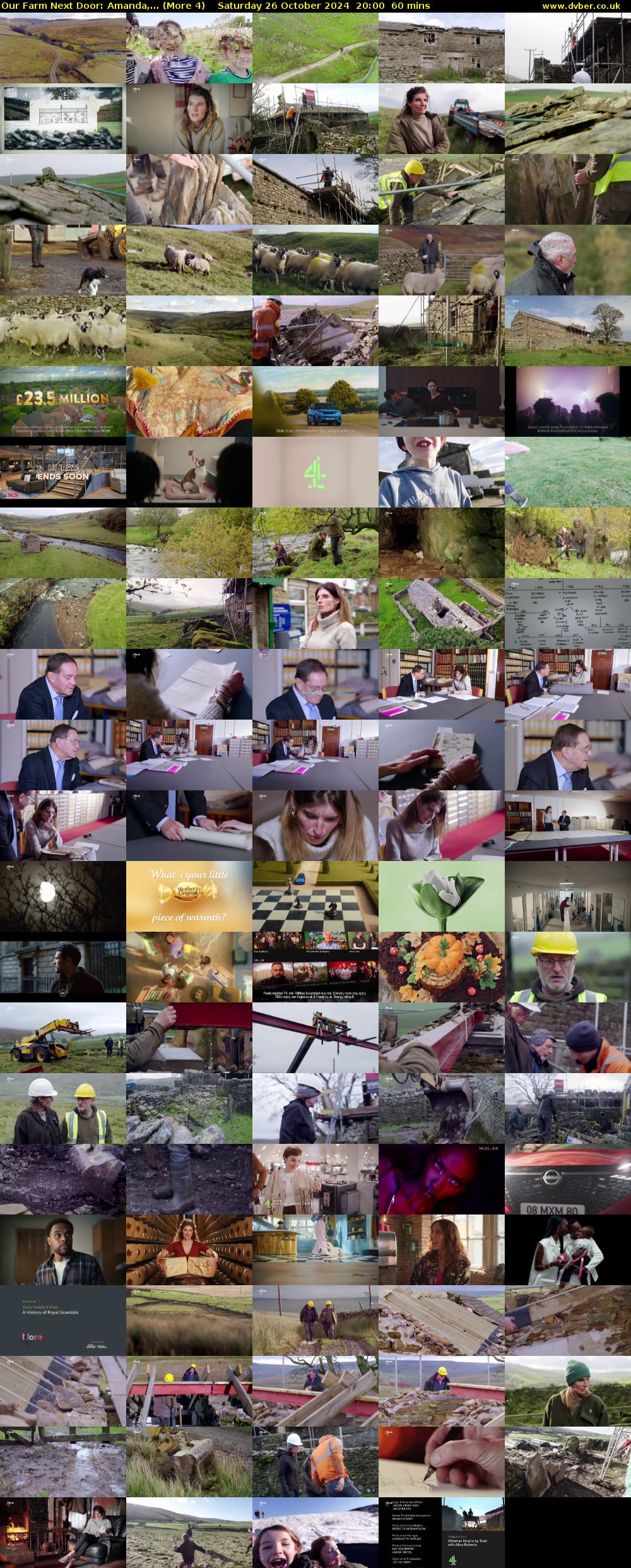 Our Farm Next Door: Amanda,... (More 4) Saturday 26 October 2024 20:00 - 21:00