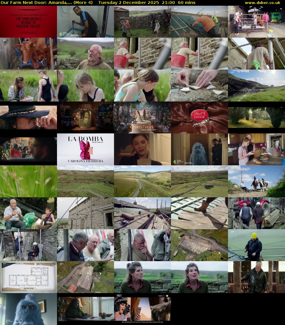 Our Farm Next Door: Amanda,... (More 4) Tuesday 2 December 2025 21:00 - 22:00