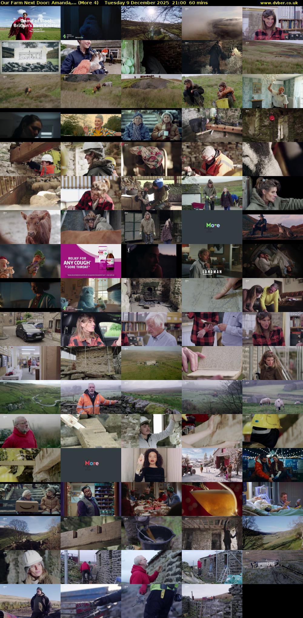 Our Farm Next Door: Amanda,... (More 4) Tuesday 9 December 2025 21:00 - 22:00