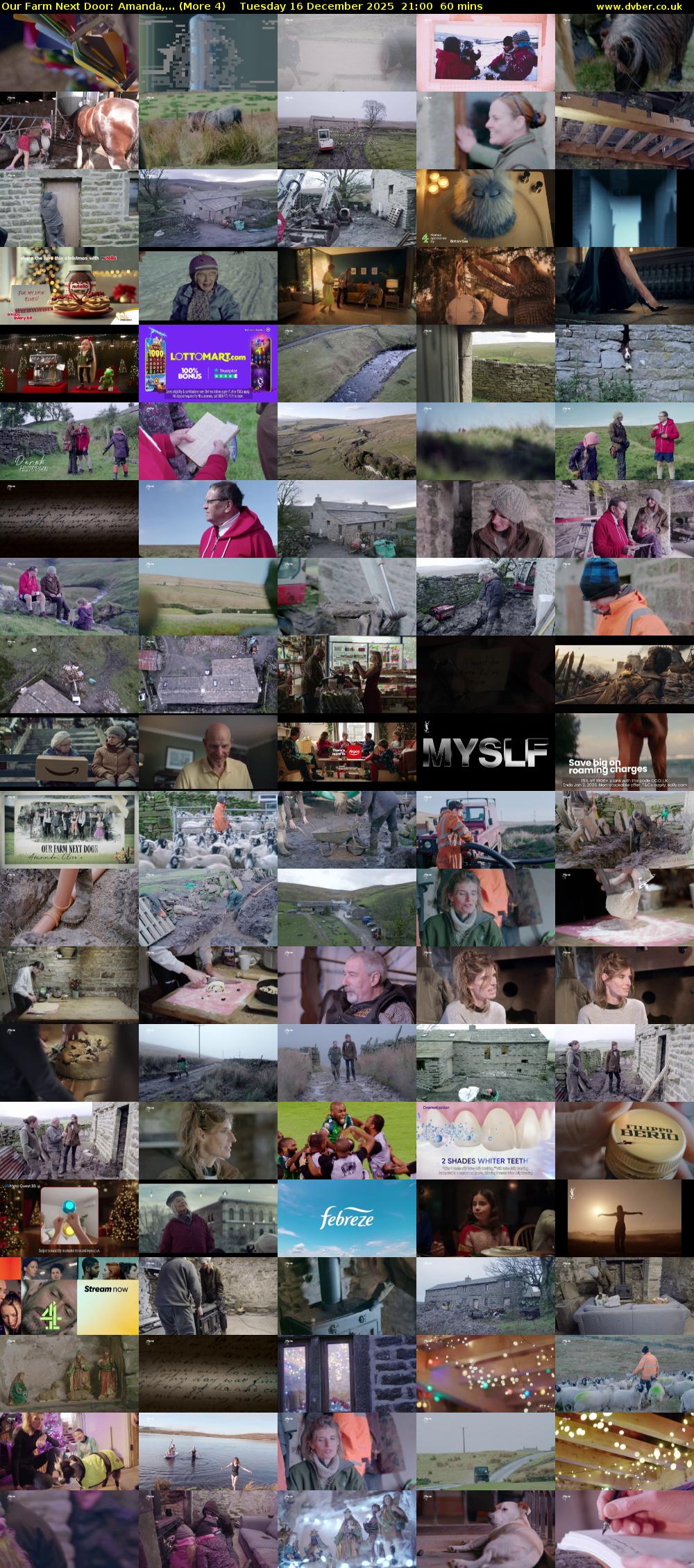 Our Farm Next Door: Amanda,... (More 4) Tuesday 16 December 2025 21:00 - 22:00