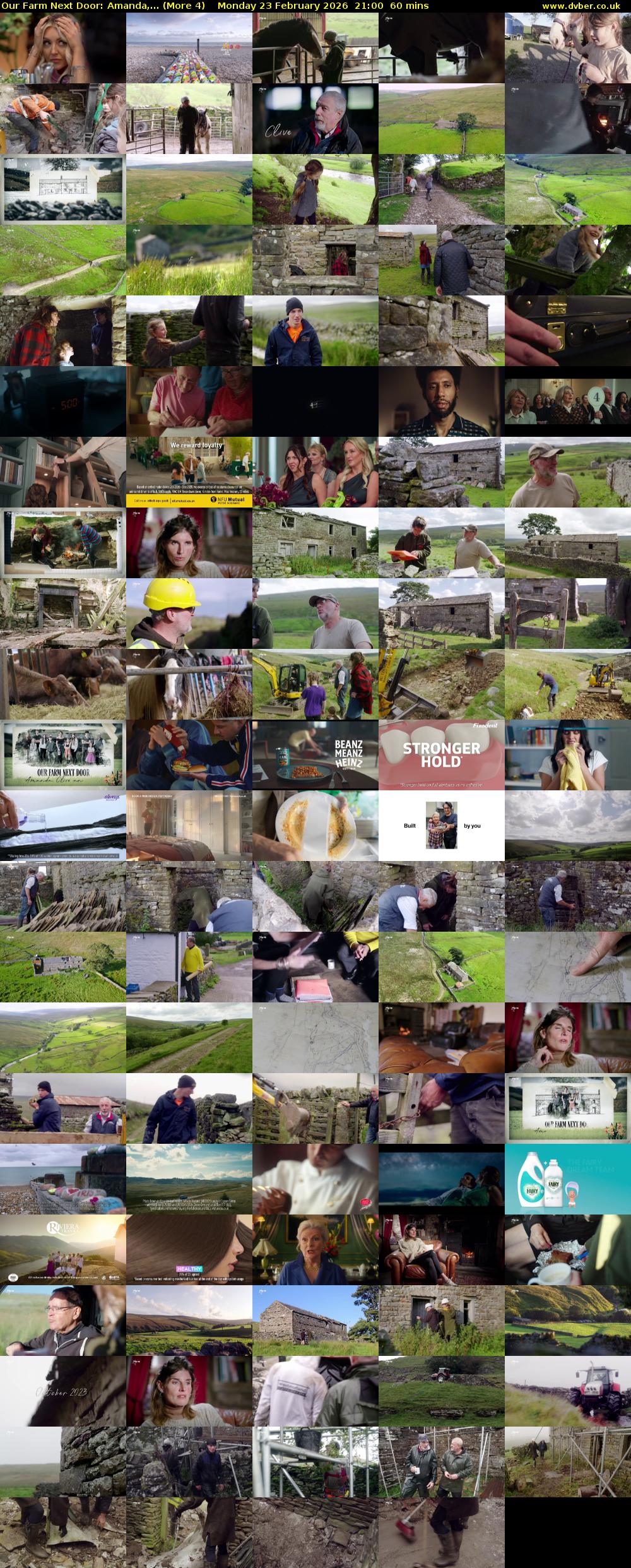 Our Farm Next Door: Amanda,... (More 4) Monday 23 February 2026 21:00 - 22:00