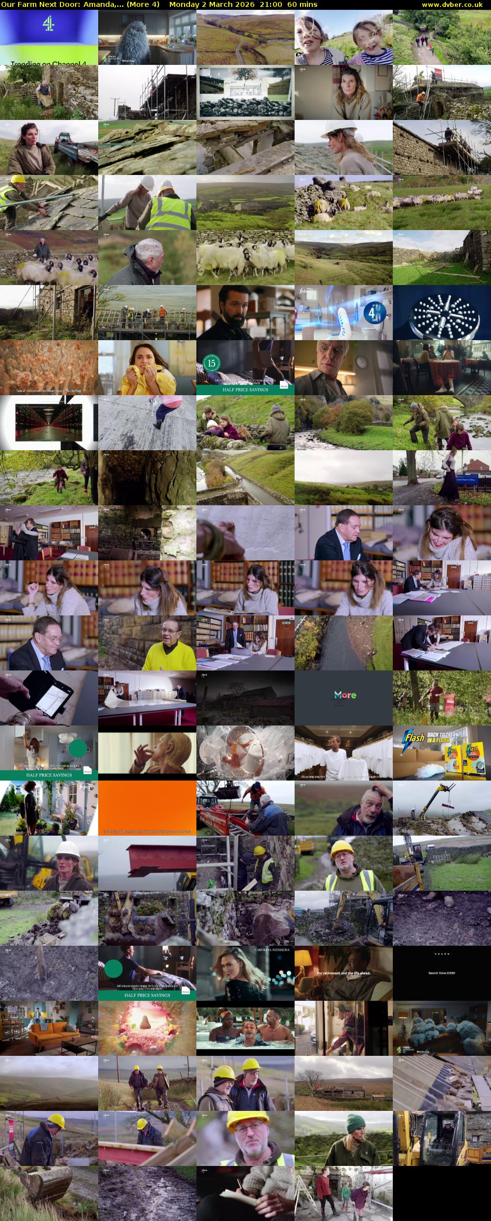 Our Farm Next Door: Amanda,... (More 4) Monday 2 March 2026 21:00 - 22:00