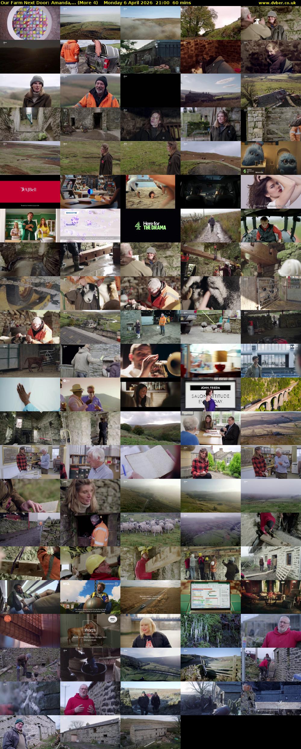 Our Farm Next Door: Amanda,... (More 4) Monday 6 April 2026 21:00 - 22:00