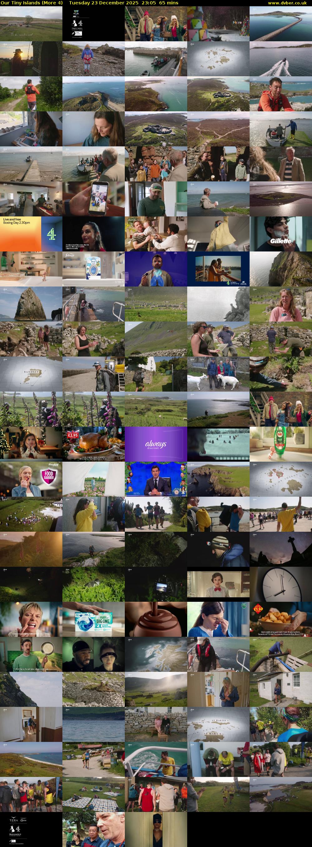 Our Tiny Islands (More 4) Tuesday 23 December 2025 23:05 - 00:10