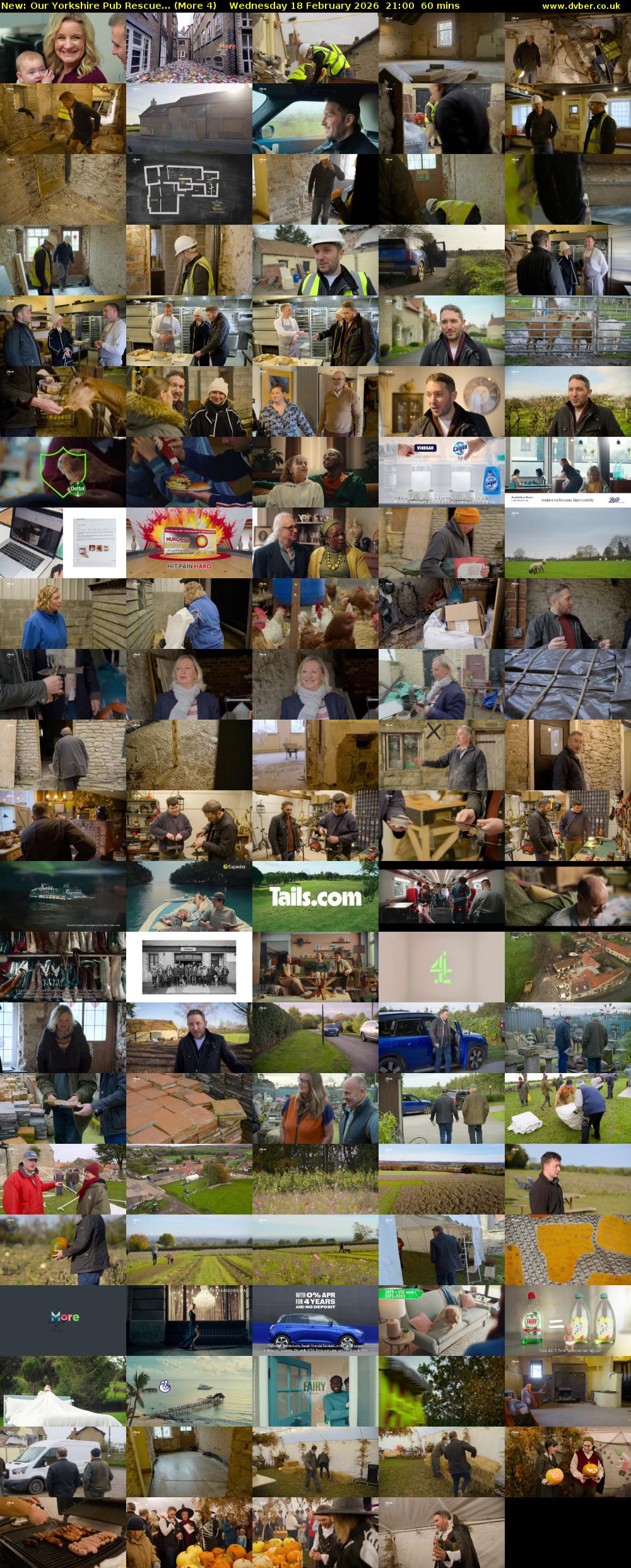 Our Yorkshire Pub Rescue... (More 4) Wednesday 18 February 2026 21:00 - 22:00