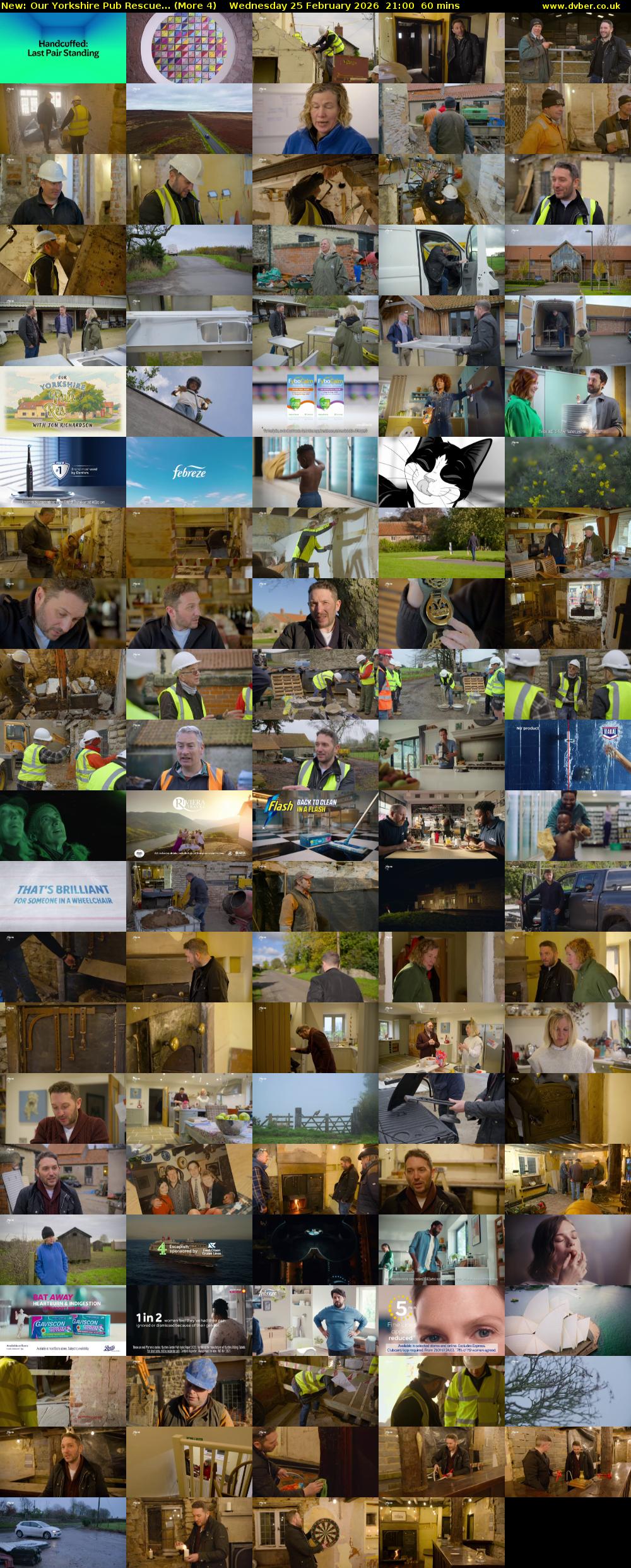 Our Yorkshire Pub Rescue... (More 4) Wednesday 25 February 2026 21:00 - 22:00