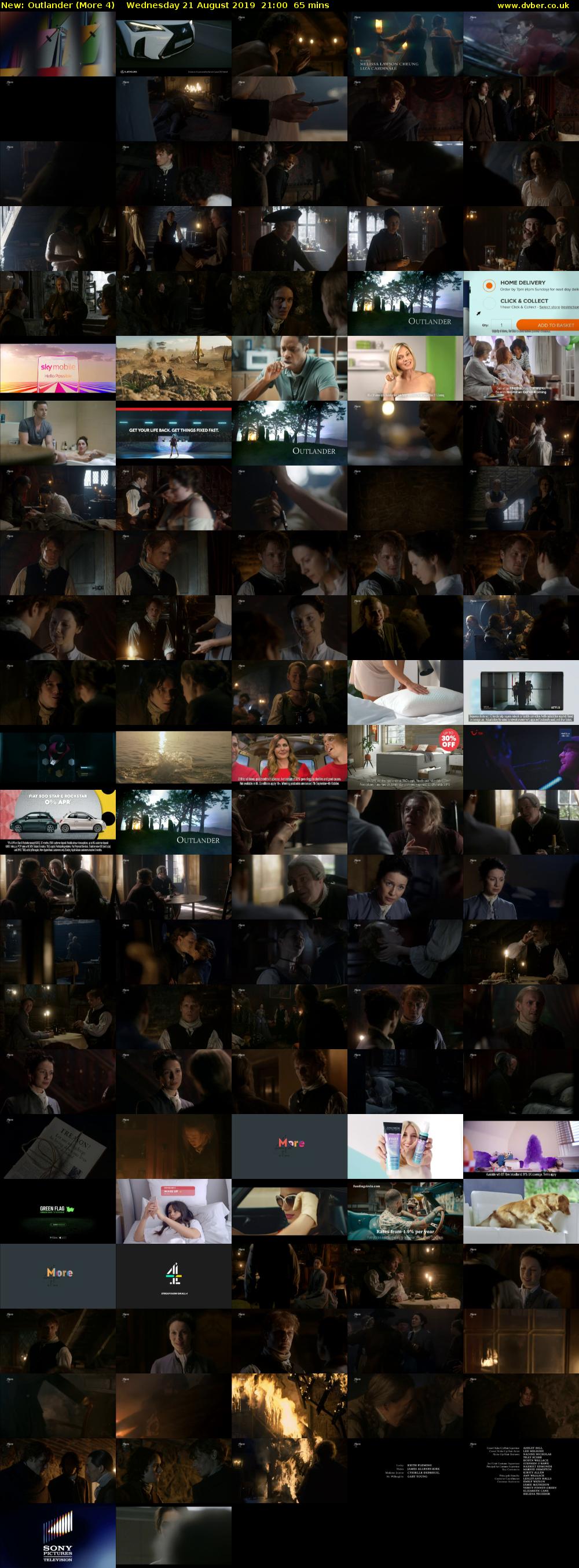 Outlander (More 4) Wednesday 21 August 2019 21:00 - 22:05