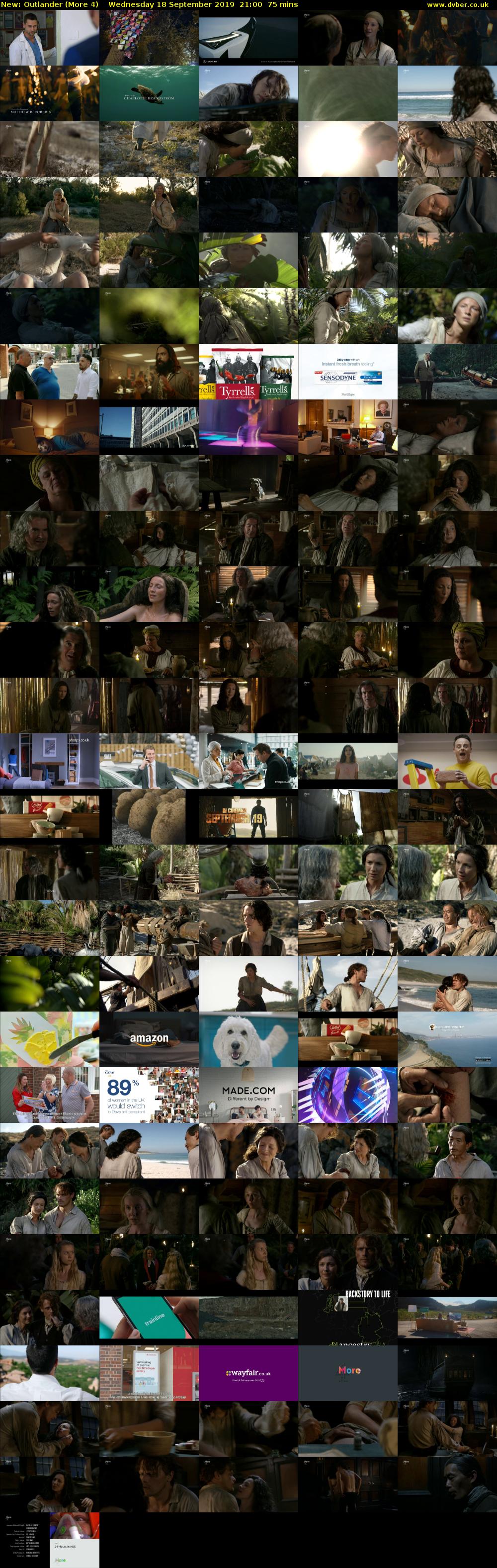 Outlander (More 4) Wednesday 18 September 2019 21:00 - 22:15