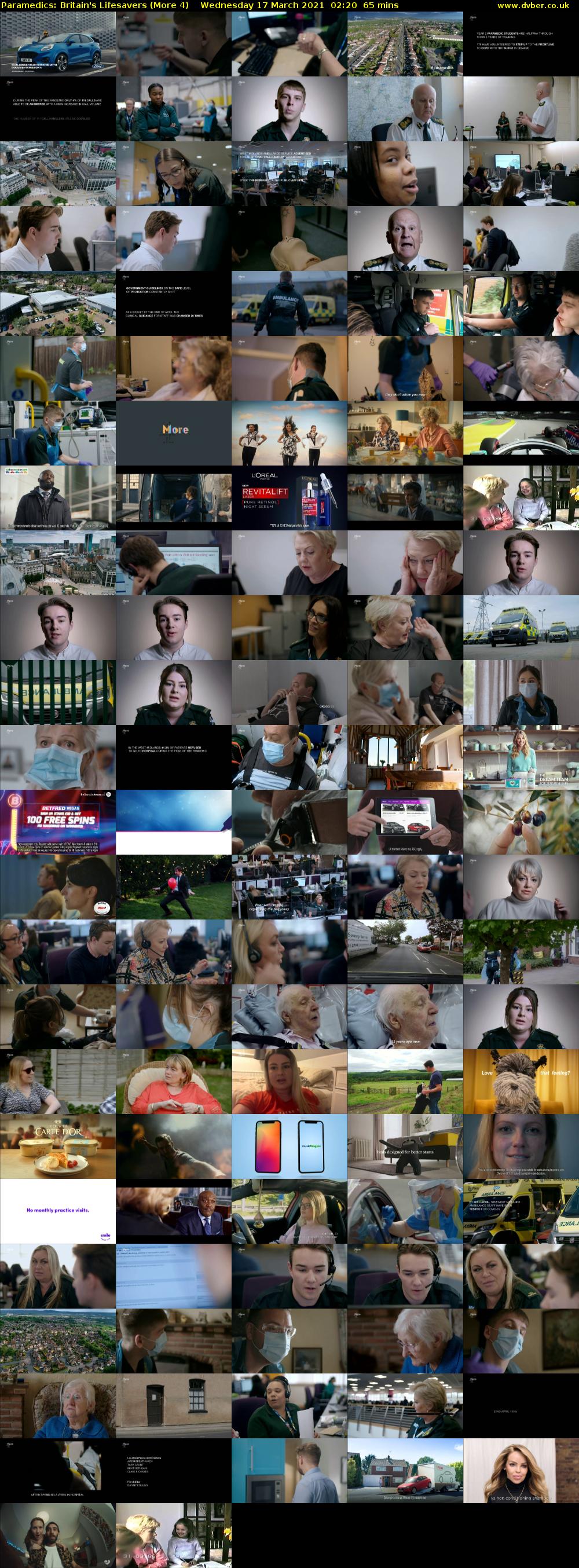 Paramedics: Britain's Lifesavers (More 4) Wednesday 17 March 2021 02:20 - 03:25