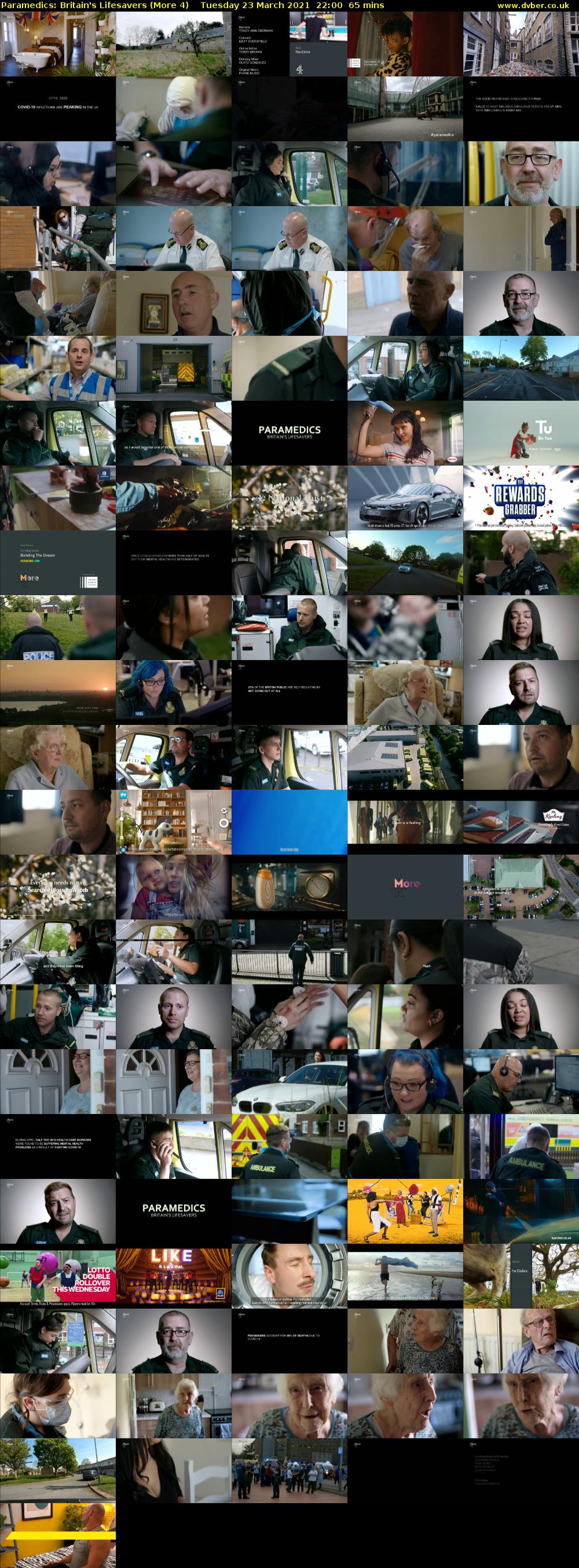 Paramedics: Britain's Lifesavers (More 4) Tuesday 23 March 2021 22:00 - 23:05