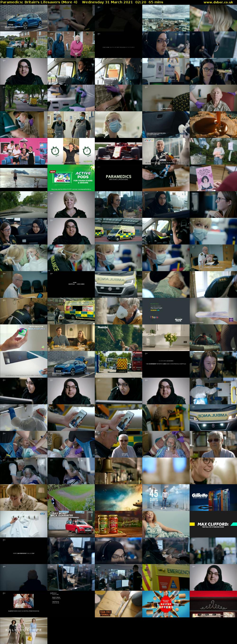 Paramedics: Britain's Lifesavers (More 4) Wednesday 31 March 2021 02:20 - 03:25