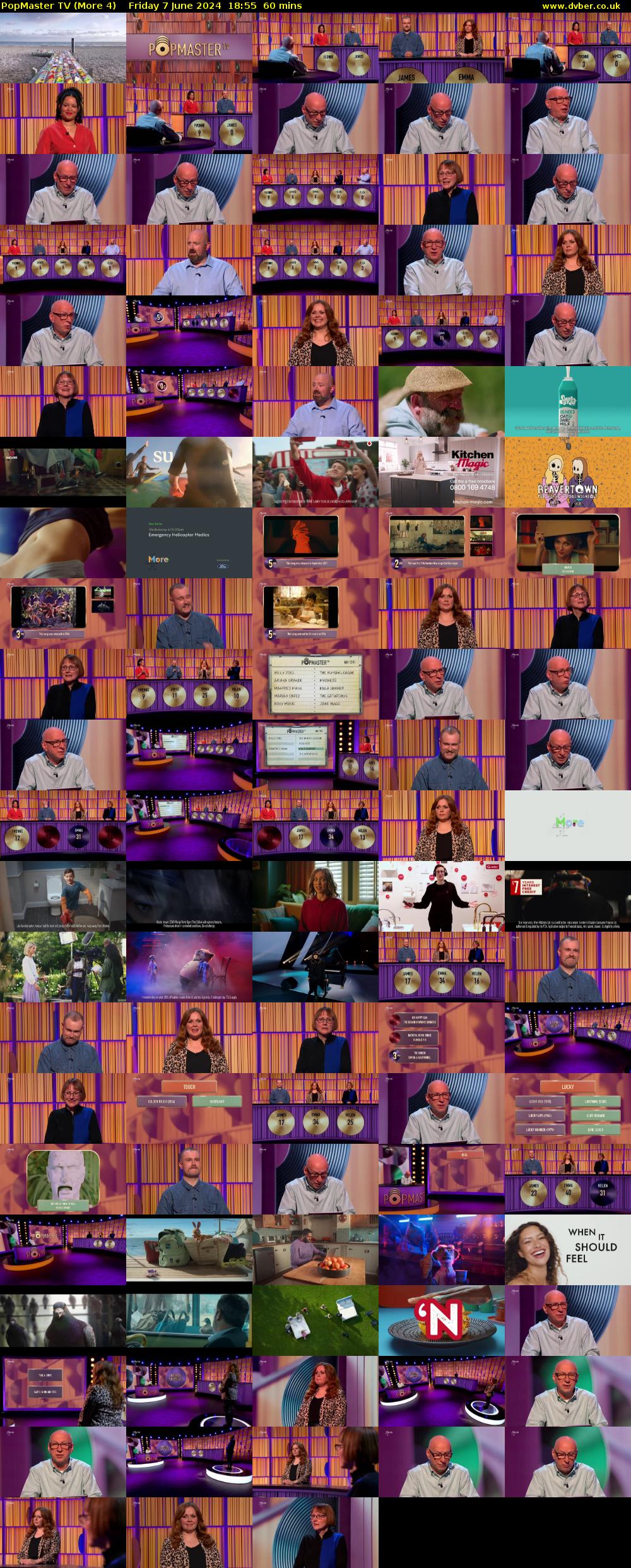 PopMaster TV (More 4) Friday 7 June 2024 18:55 - 19:55