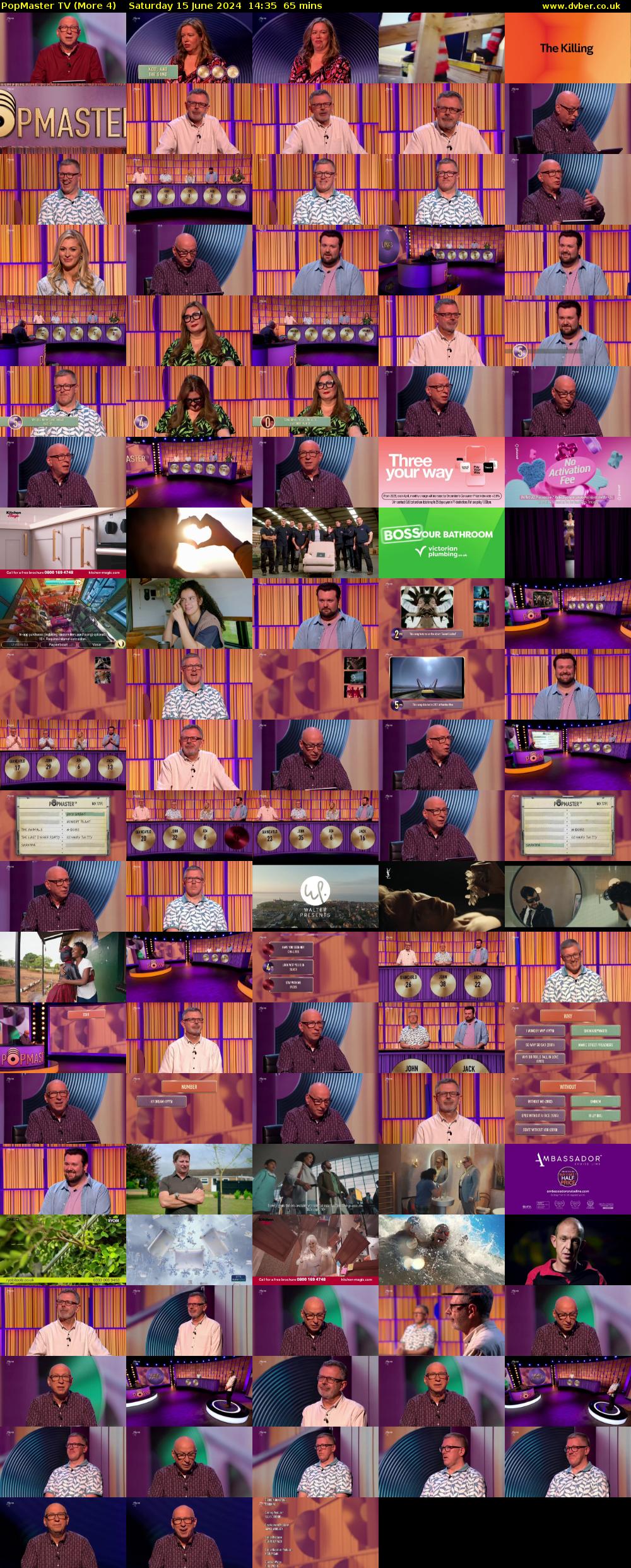 PopMaster TV (More 4) Saturday 15 June 2024 14:35 - 15:40