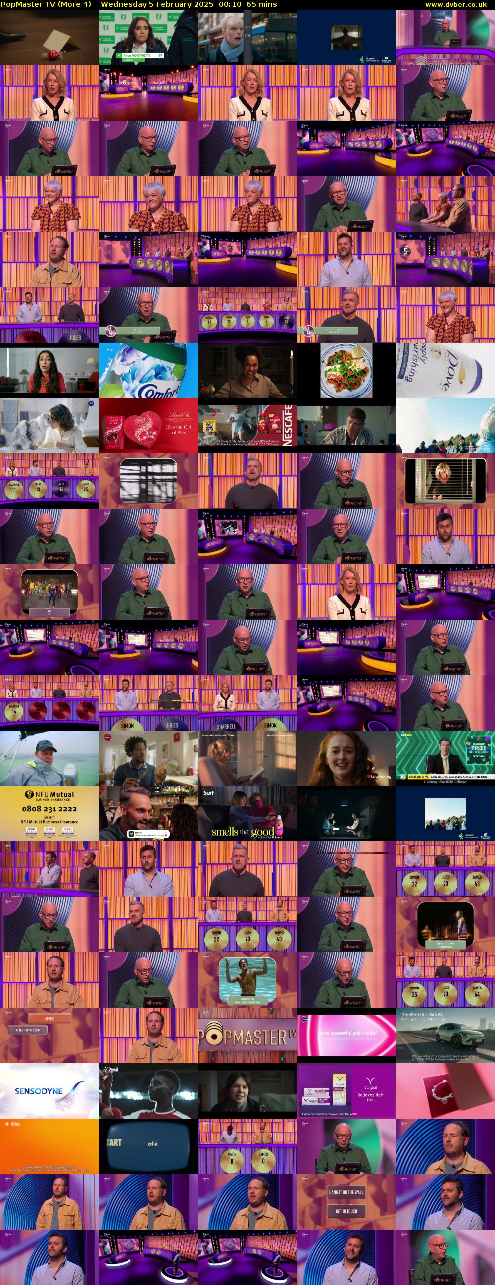 PopMaster TV (More 4) Wednesday 5 February 2025 00:10 - 01:15