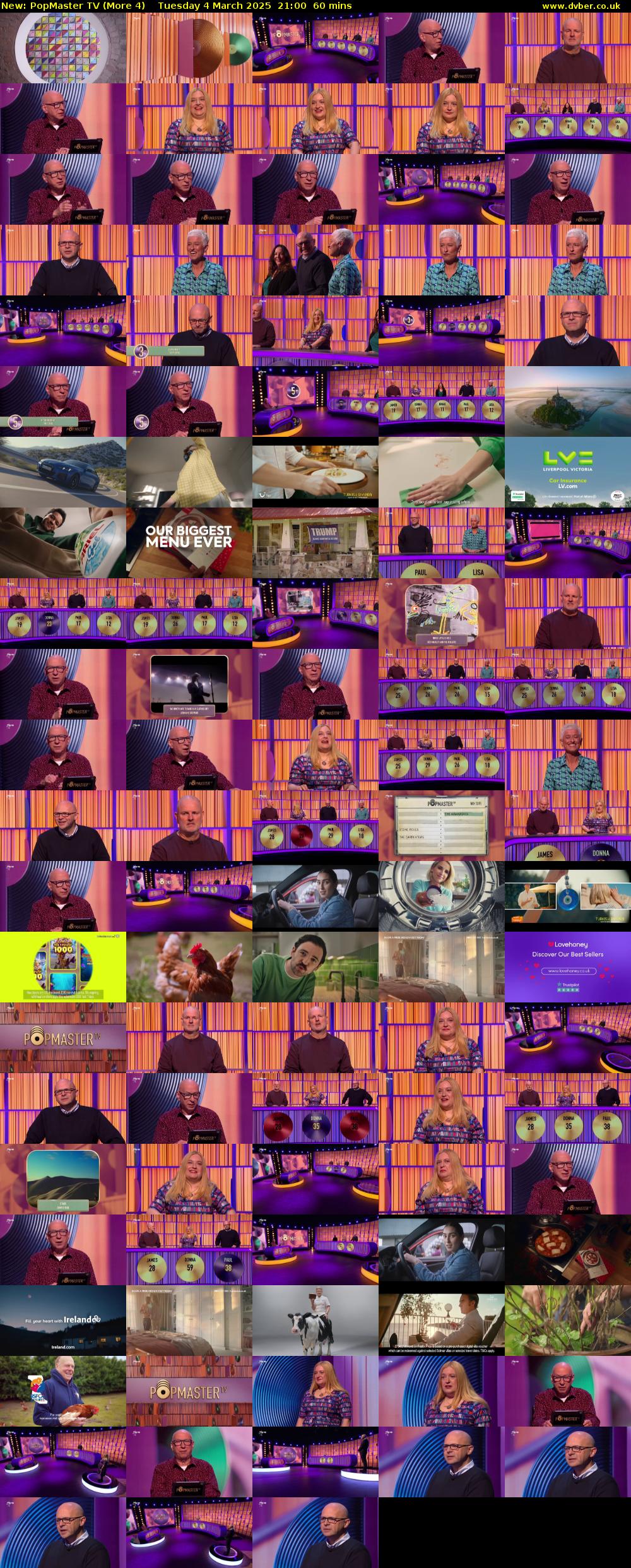 PopMaster TV (More 4) Tuesday 4 March 2025 21:00 - 22:00