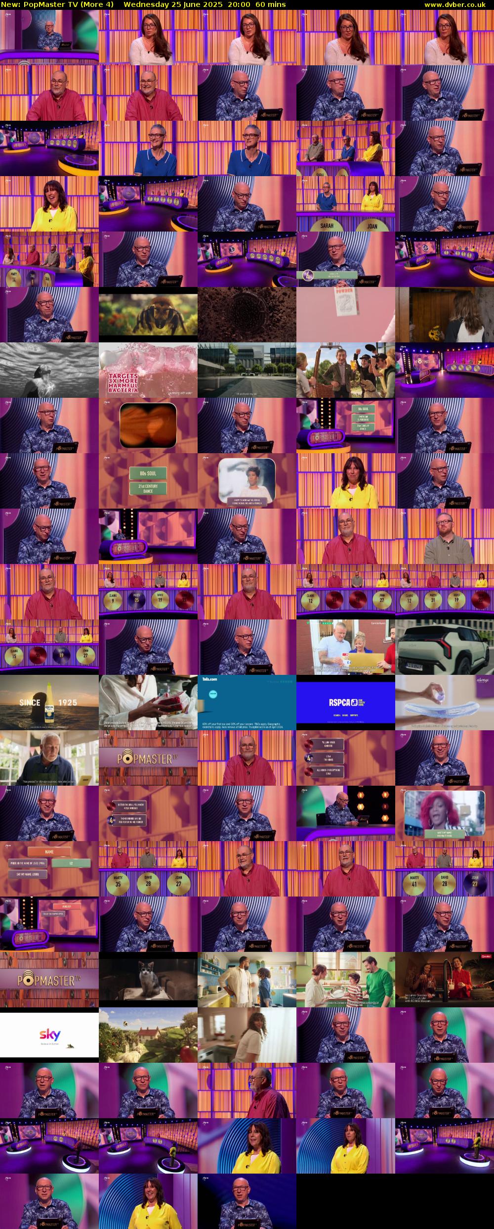 PopMaster TV (More 4) Wednesday 25 June 2025 20:00 - 21:00