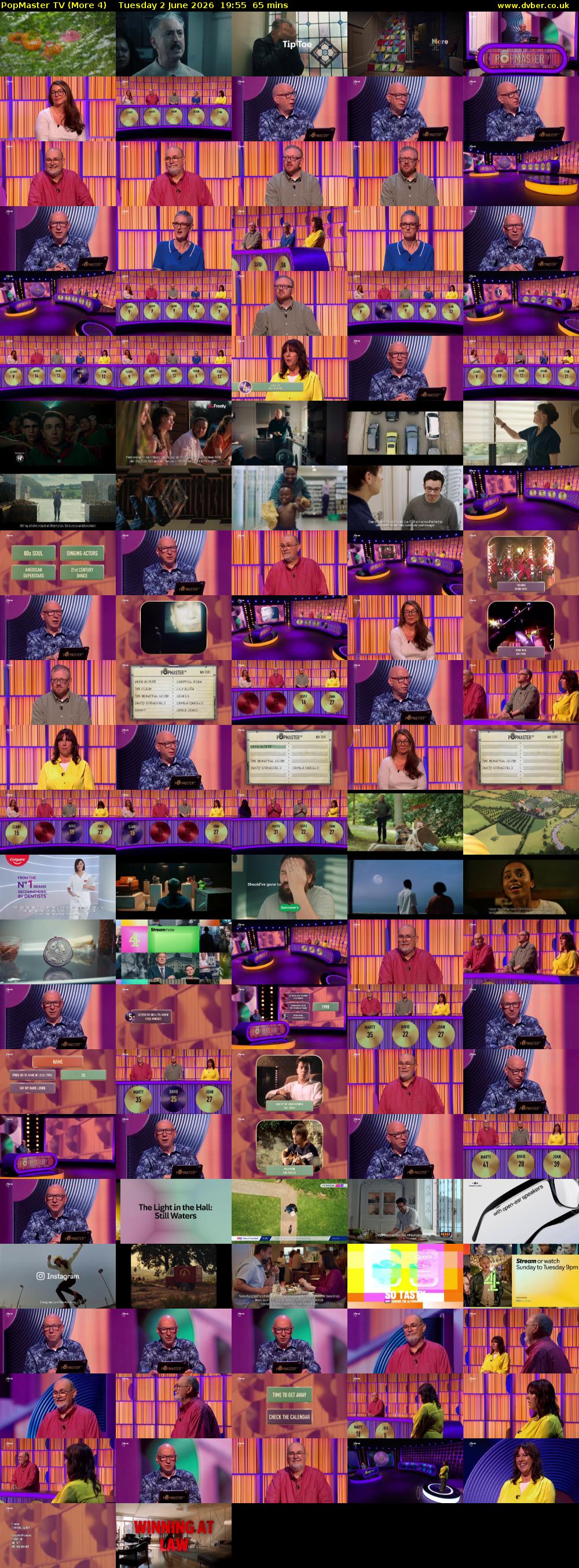 PopMaster TV (More 4) Tuesday 2 June 2026 19:55 - 21:00