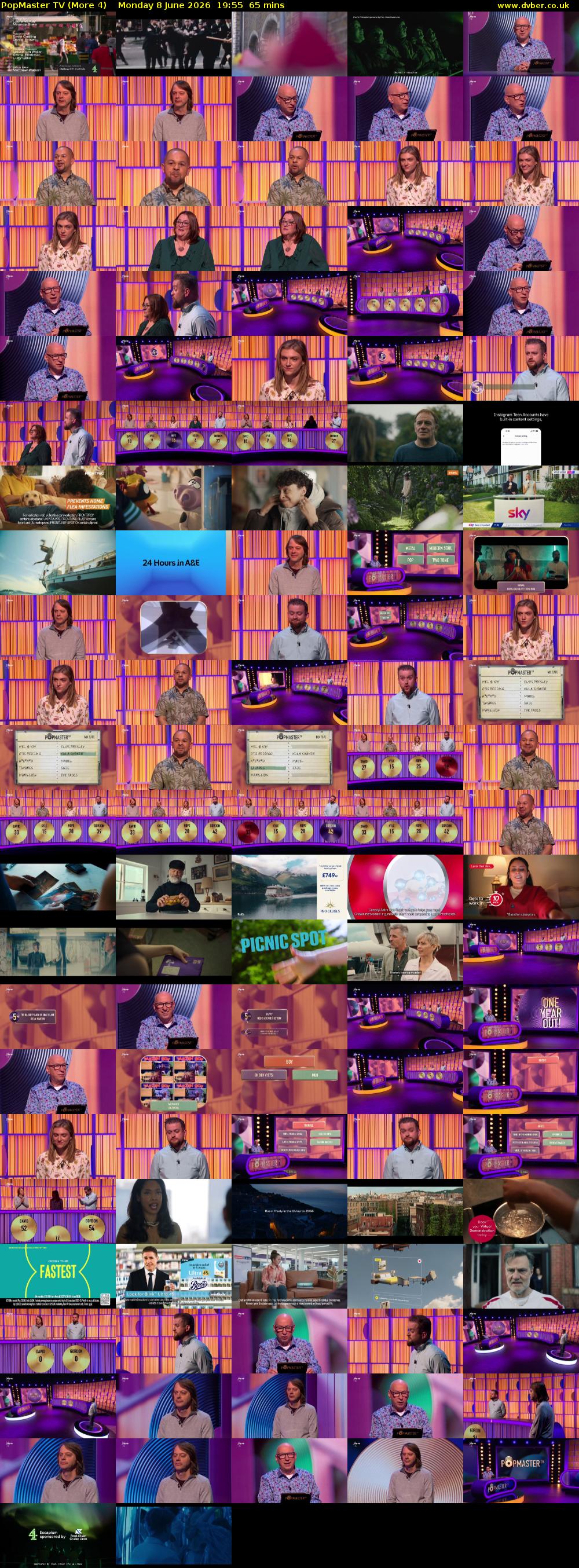 PopMaster TV (More 4) Monday 8 June 2026 19:55 - 21:00