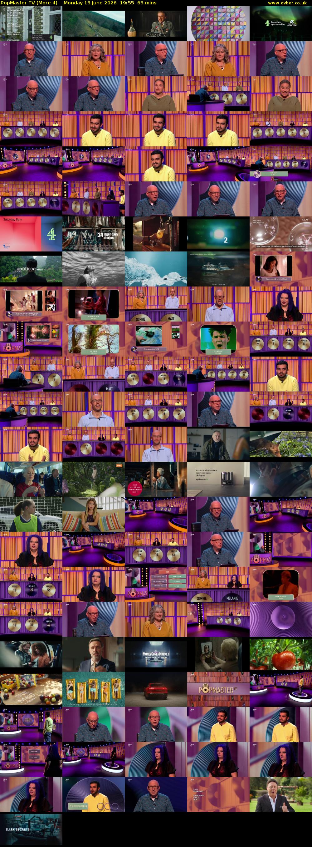 PopMaster TV (More 4) Monday 15 June 2026 19:55 - 21:00