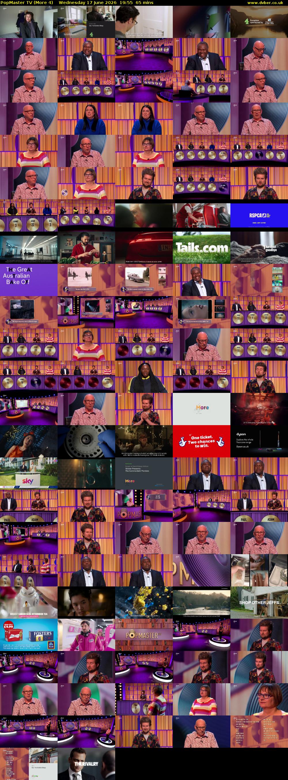 PopMaster TV (More 4) Wednesday 17 June 2026 19:55 - 21:00