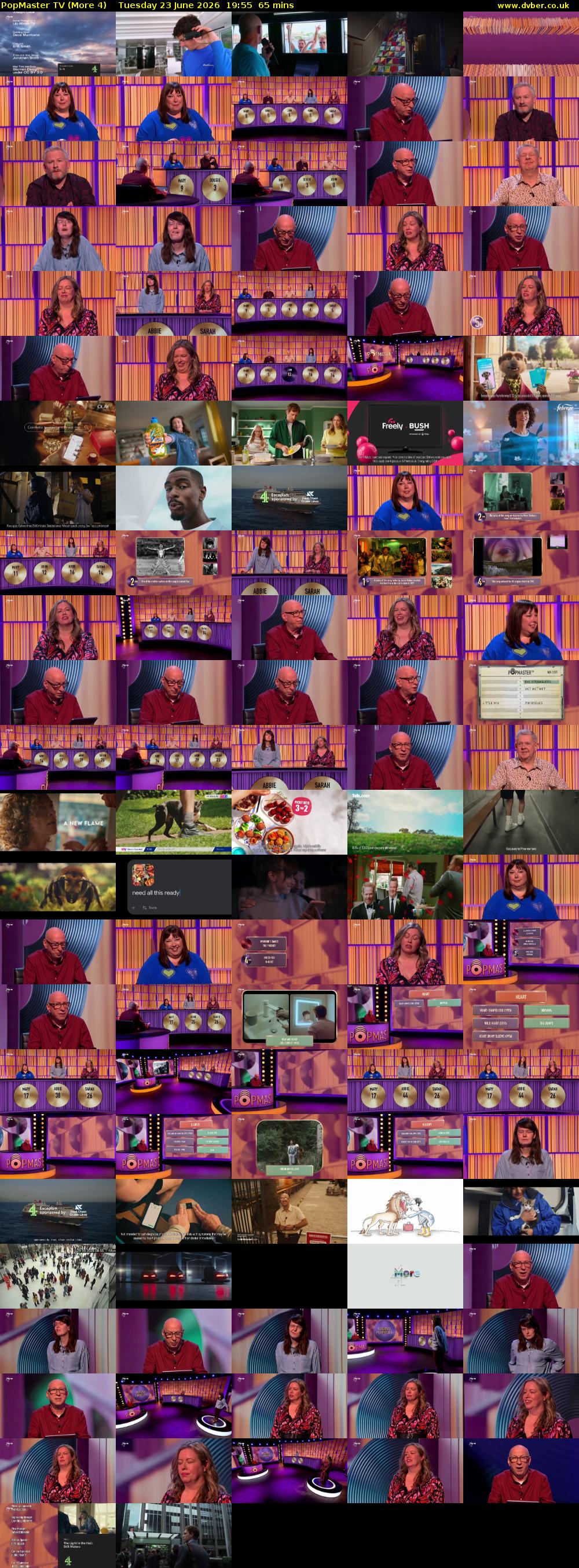 PopMaster TV (More 4) Tuesday 23 June 2026 19:55 - 21:00