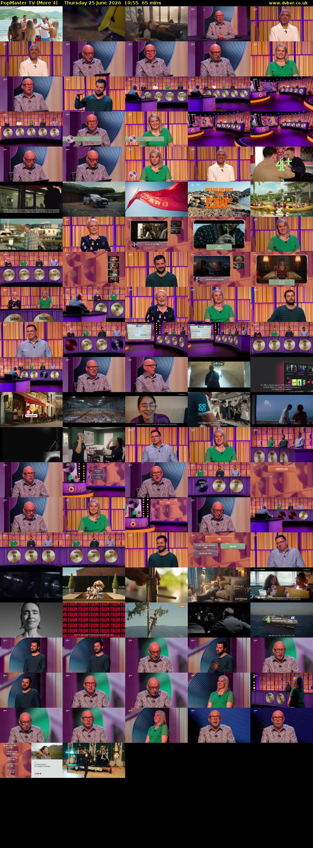 PopMaster TV (More 4) Thursday 25 June 2026 19:55 - 21:00