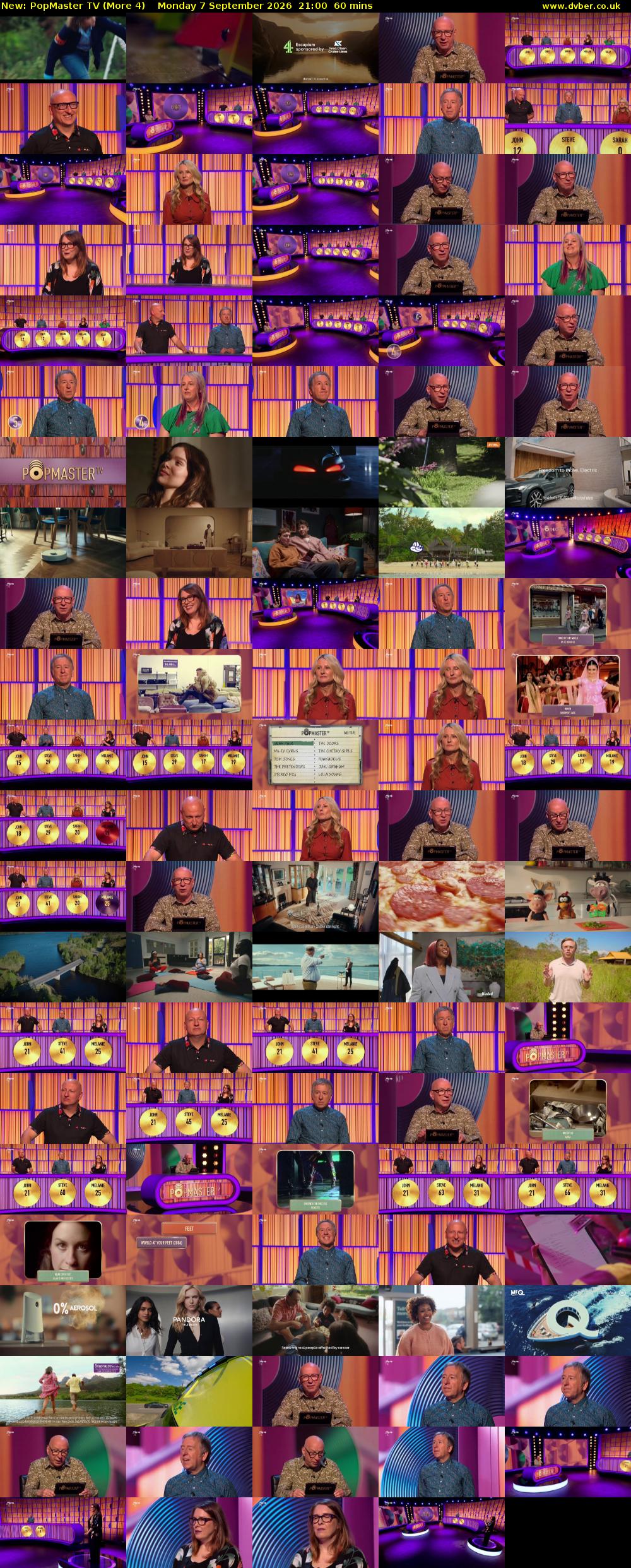 PopMaster TV (More 4) Monday 7 September 2026 21:00 - 22:00