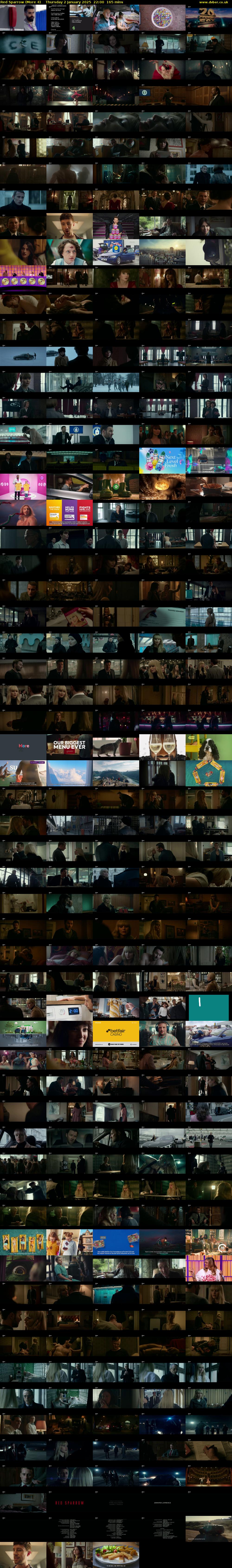 Red Sparrow (More 4) Thursday 2 January 2025 22:00 - 00:45